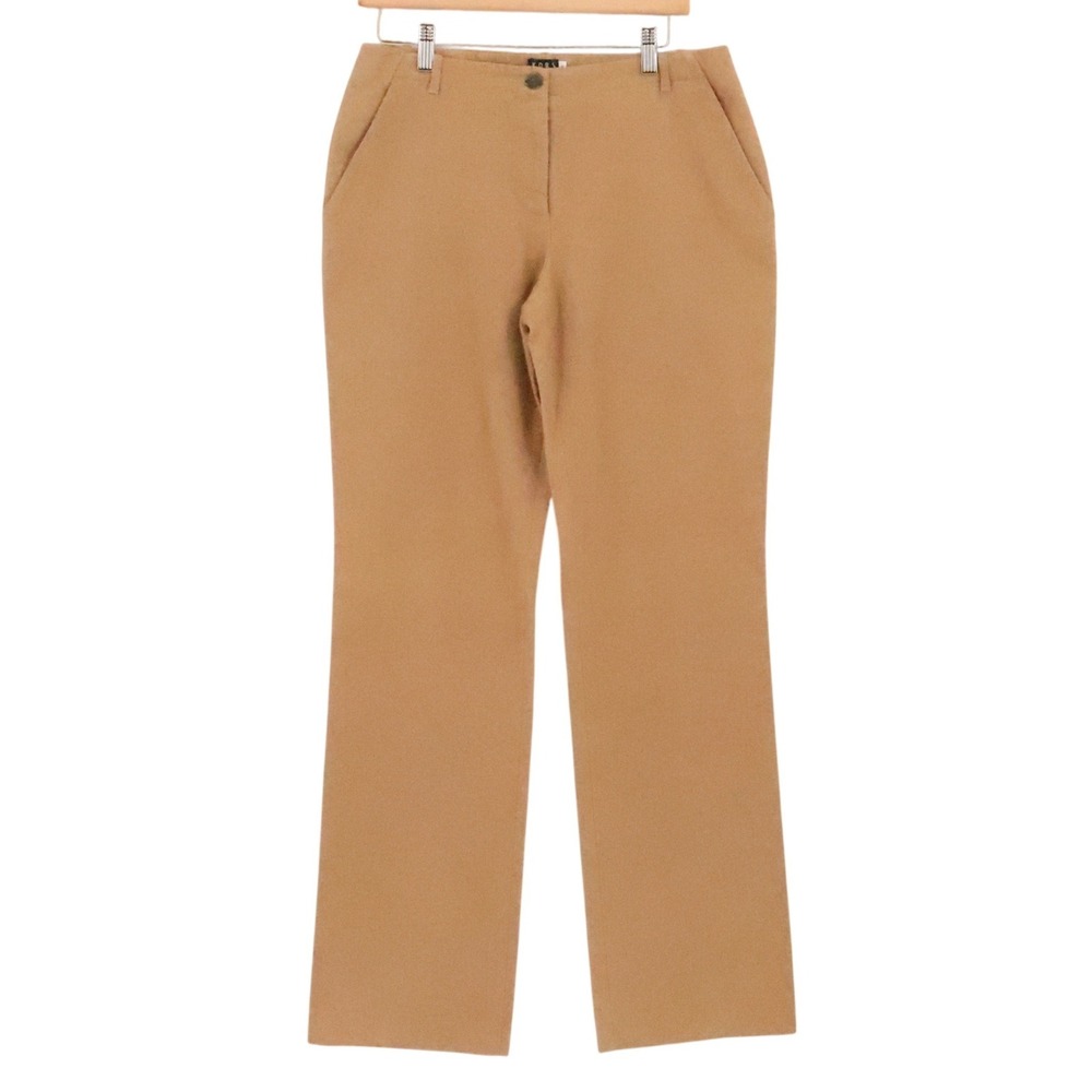 KORS Michael Kors Straight Leg Trouser Pant Vintage 90s Size 8 Tan Italy Twill